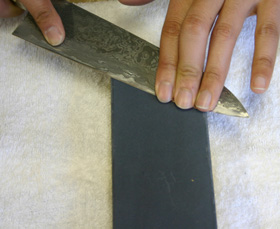 Sharpening Knife on a Whetstone with Master Sushi Chef Hiro Terada